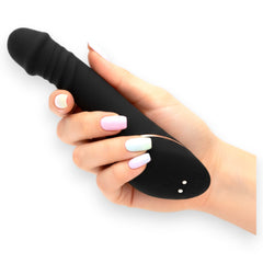 Vibrador Blazing Lover Glow & Vibe con 9 funciones, estimulación de punto G y acabado en silicón sedoso.