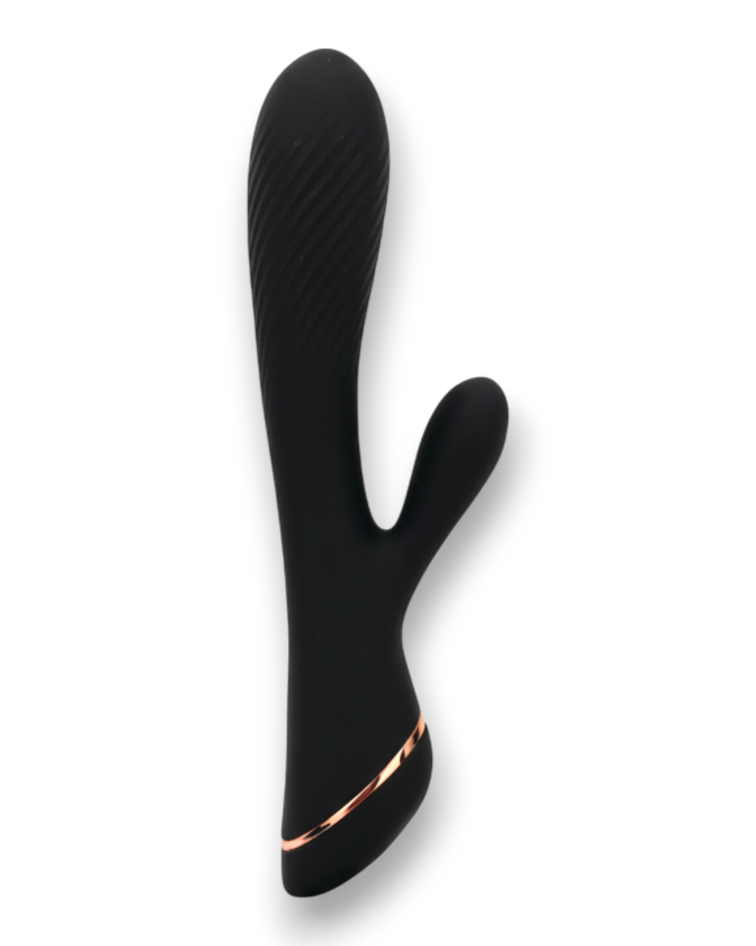 Vibrador Black Pulse Glow & Vibe con doble estimulación de punto G y clítoris, recargable y resistente al agua.