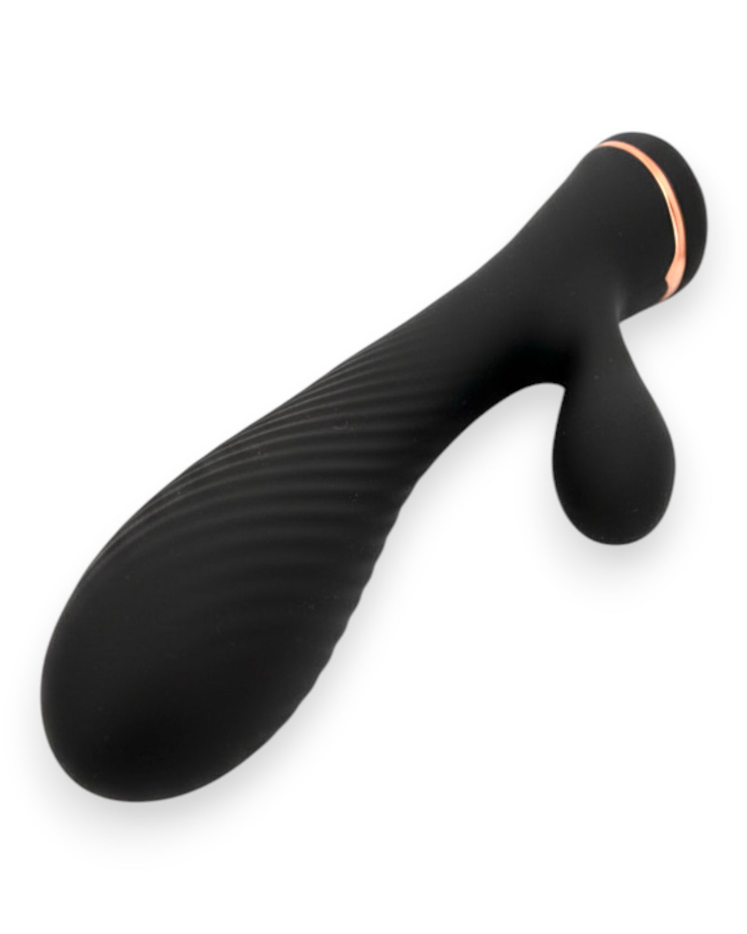 Vibrador Black Pulse Glow & Vibe con doble estimulación de punto G y clítoris, recargable y resistente al agua.