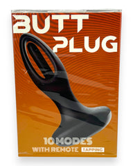 Tappy Plug Glow & Vibe con estimulador móvil de punto G, dilatador anal y control remoto, recargable y de silicón suave.