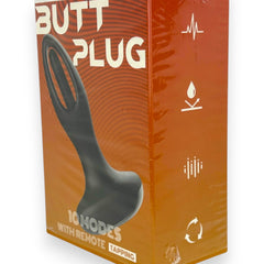 Tappy Plug Glow & Vibe con estimulador móvil de punto G, dilatador anal y control remoto, recargable y de silicón suave.