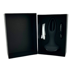 Tappy Plug Glow & Vibe con estimulador móvil de punto G, dilatador anal y control remoto, recargable y de silicón suave.