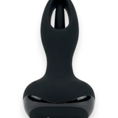 Tappy Plug Glow & Vibe con estimulador móvil de punto G, dilatador anal y control remoto, recargable y de silicón suave.