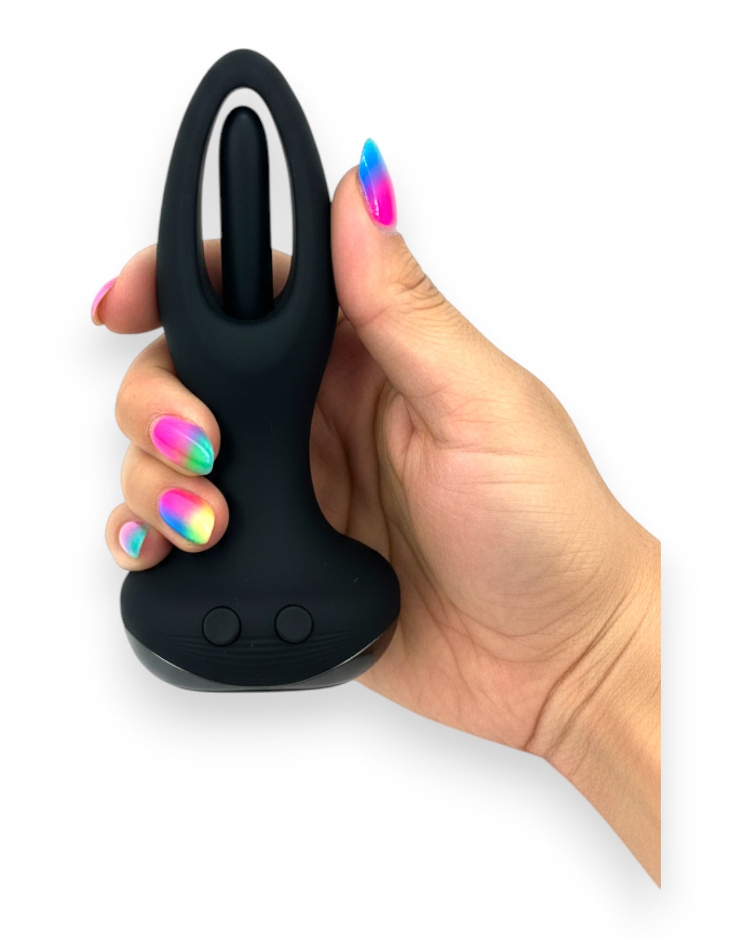 Tappy Plug Glow & Vibe con estimulador móvil de punto G, dilatador anal y control remoto, recargable y de silicón suave.