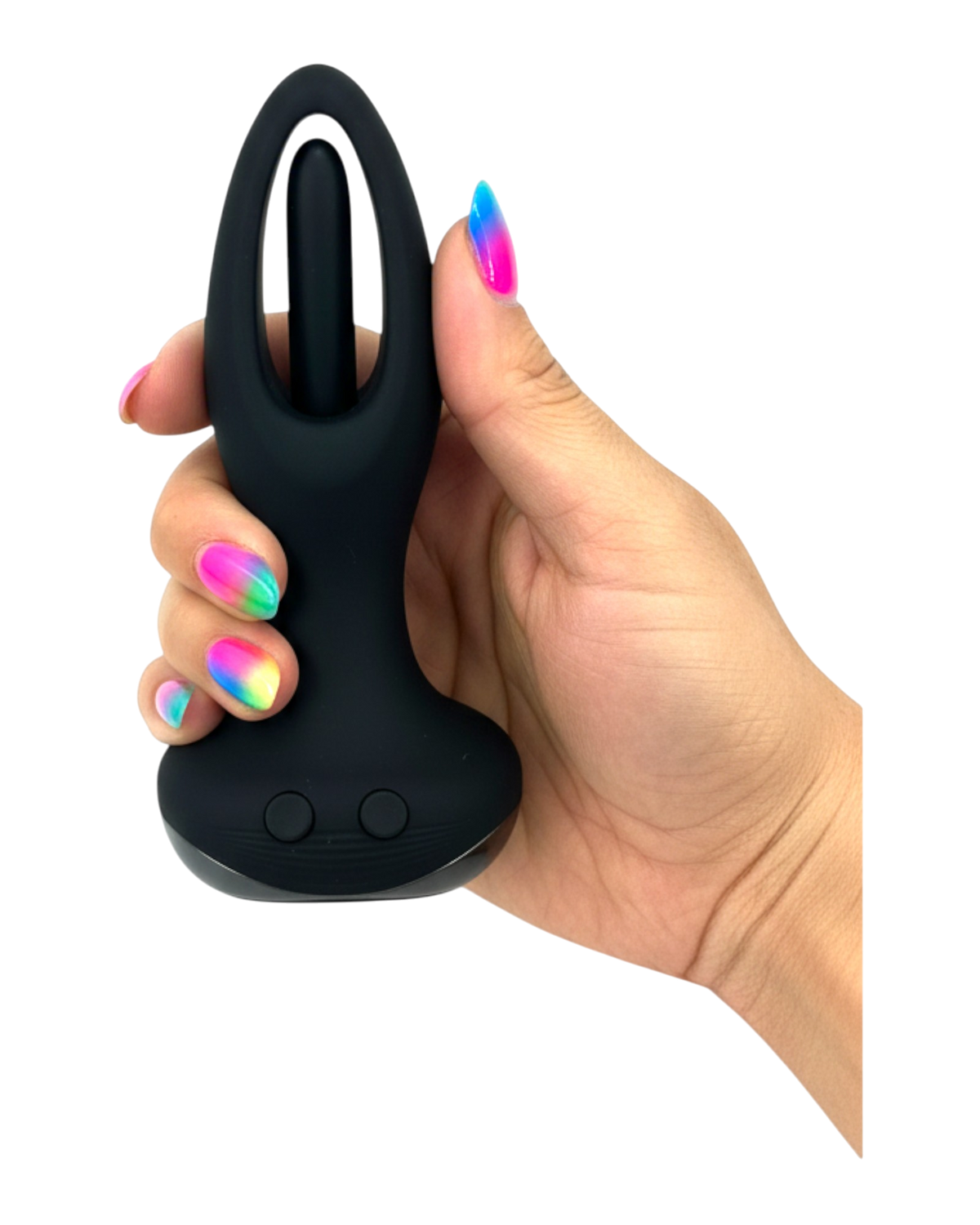 Tappy Plug Glow & Vibe con estimulador móvil de punto G, dilatador anal y control remoto, recargable y de silicón suave.