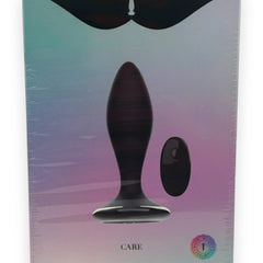 Noir Pulse Glow & Vibe, dilatador anal con control remoto, 10 funciones y carga magnética, hecho de silicón suave y elegante.
