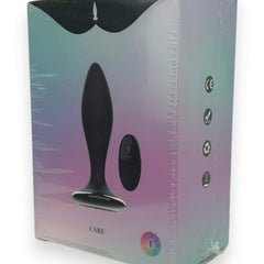Noir Pulse Glow & Vibe, dilatador anal con control remoto, 10 funciones y carga magnética, hecho de silicón suave y elegante.