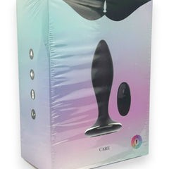 Noir Pulse Glow & Vibe, dilatador anal con control remoto, 10 funciones y carga magnética, hecho de silicón suave y elegante.