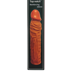 Titan Skin Sleeve Glow & Vibe, funda extensora de pene con textura realista de Magic Flesh y 4 cm de extensión.