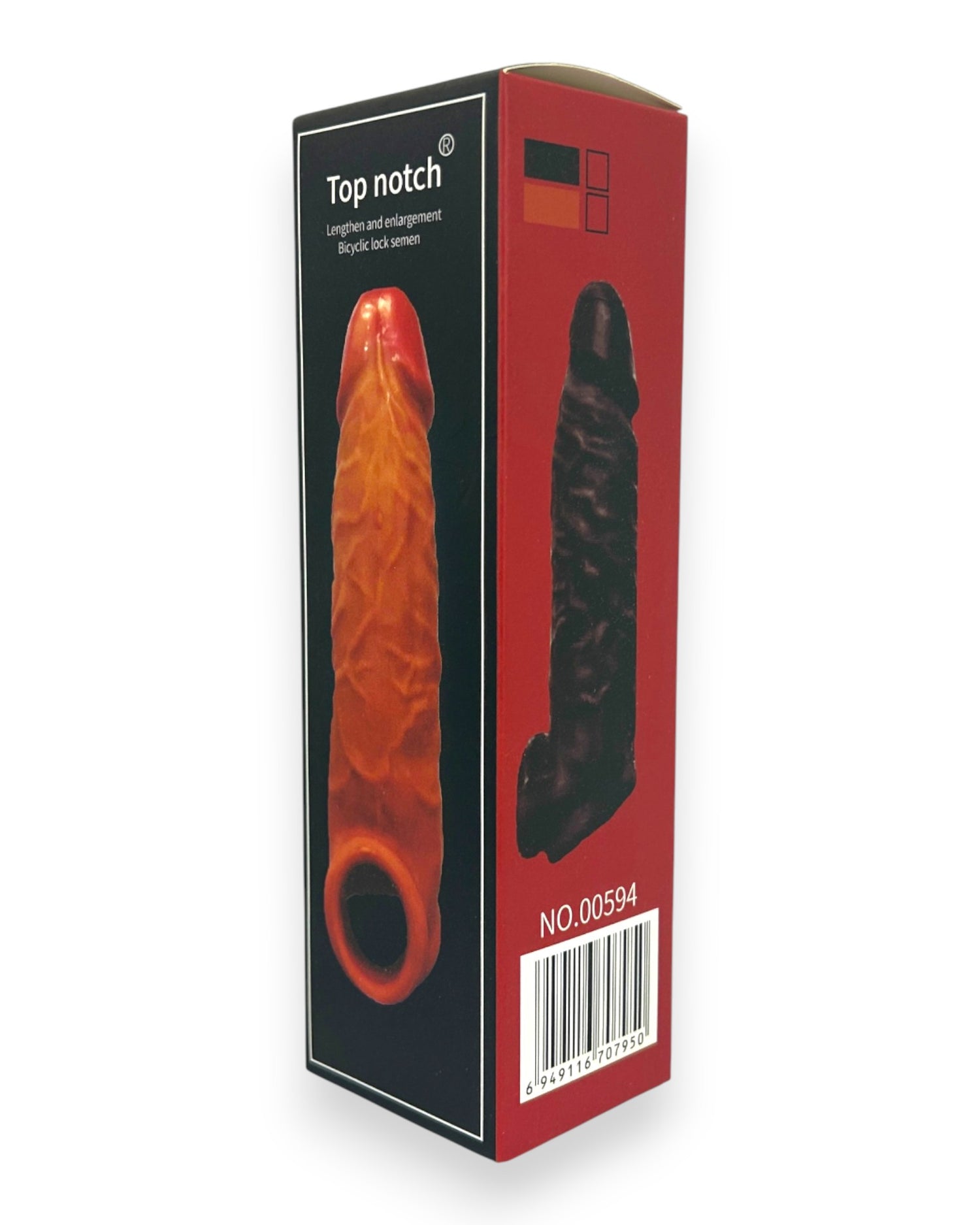 Mega Grip Sleeve Glow & Vibe, funda extensora realista de Magic Flesh con soporte para testículos y textura estimulante.