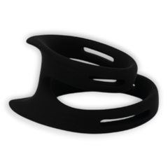 Dual Grip Ring Glow & Vibe, anillo doble de silicón flexible para control de eyaculación y firmeza prolongada.