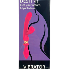 Vibrador Intense Destiny con succión clitorial, punto G y plug anal integrado Glow & Vibe.