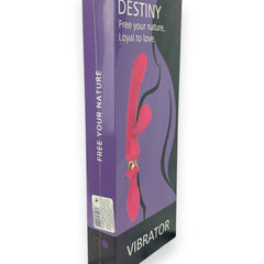 Vibrador Intense Destiny con succión clitorial, punto G y plug anal integrado Glow & Vibe.