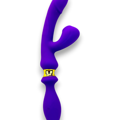 Vibrador Intense Destiny con succión clitorial, punto G y plug anal integrado Glow & Vibe.