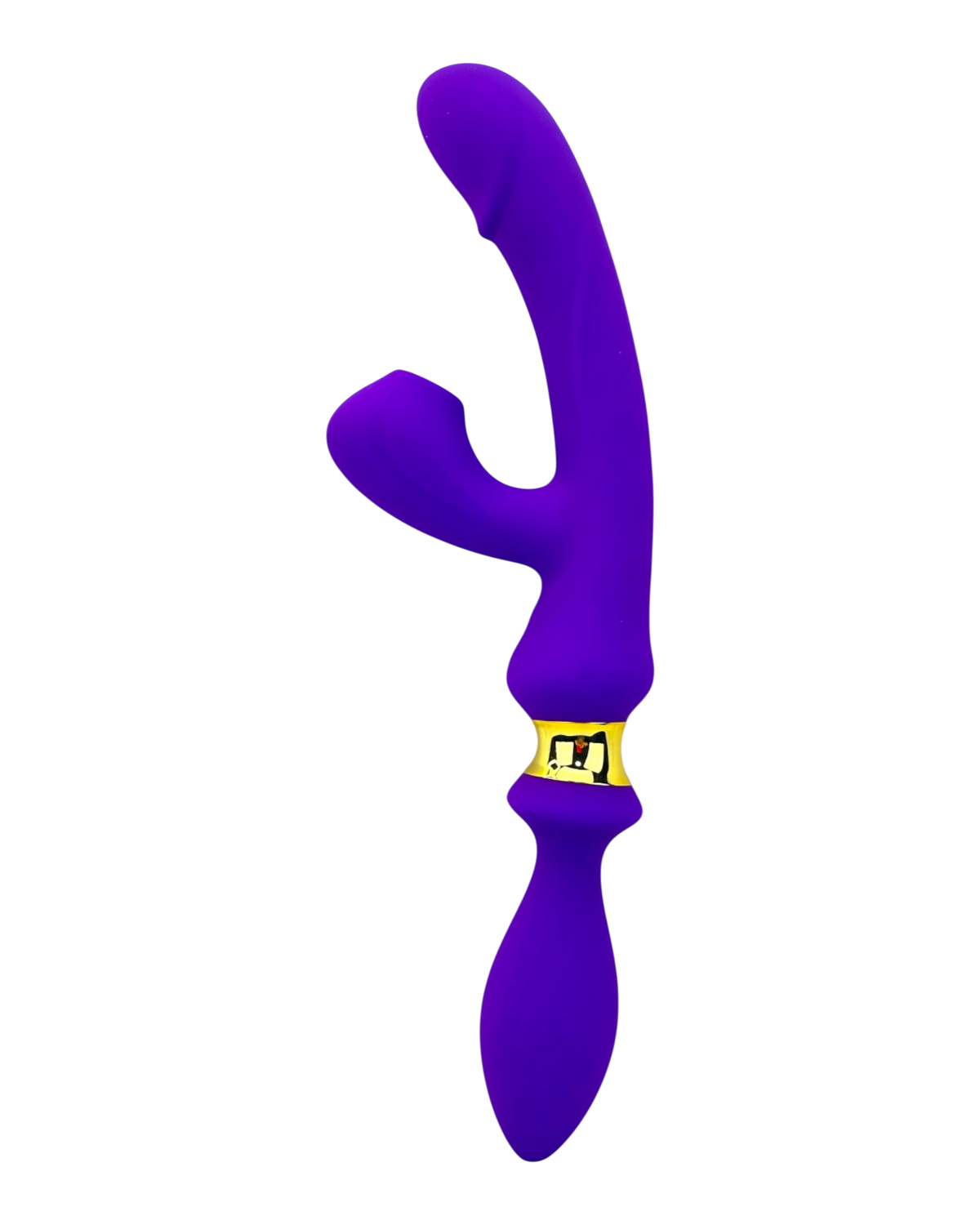 Vibrador Intense Destiny con succión clitorial, punto G y plug anal integrado Glow & Vibe.