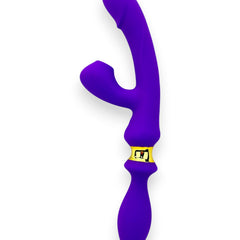 Vibrador Intense Destiny con succión clitorial, punto G y plug anal integrado Glow & Vibe.