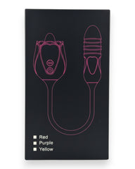 Vibrador Rosa Luxe con lengua estimuladora y pistón de 11 cm, diseño elegante y potente Glow & Vibe.