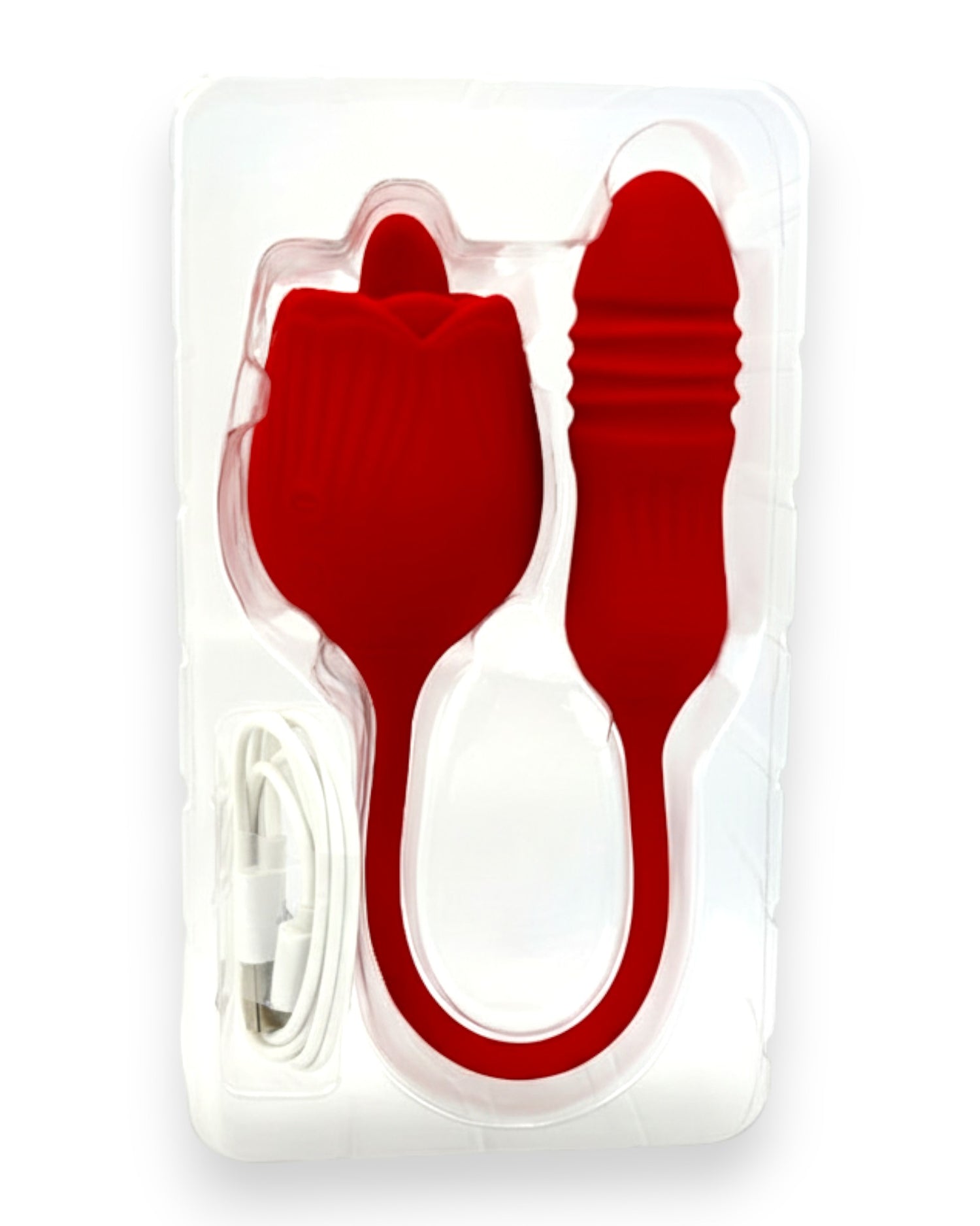 Vibrador Rosa Luxe con lengua estimuladora y pistón de 11 cm, diseño elegante y potente Glow & Vibe.