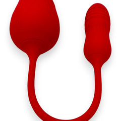 Vibrador Rosa Luxe con lengua estimuladora y pistón de 11 cm, diseño elegante y potente Glow & Vibe.