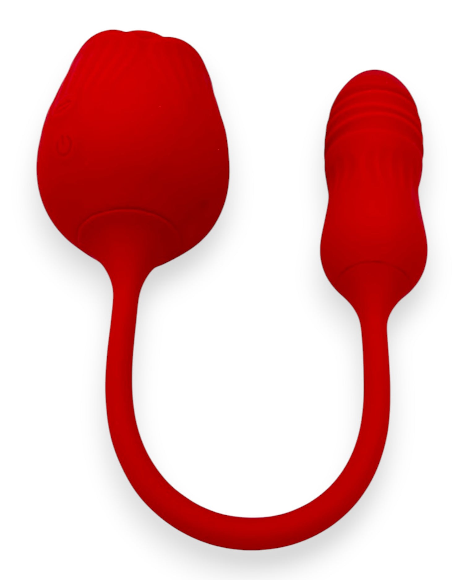 Vibrador Rosa Luxe con lengua estimuladora y pistón de 11 cm, diseño elegante y potente Glow & Vibe.