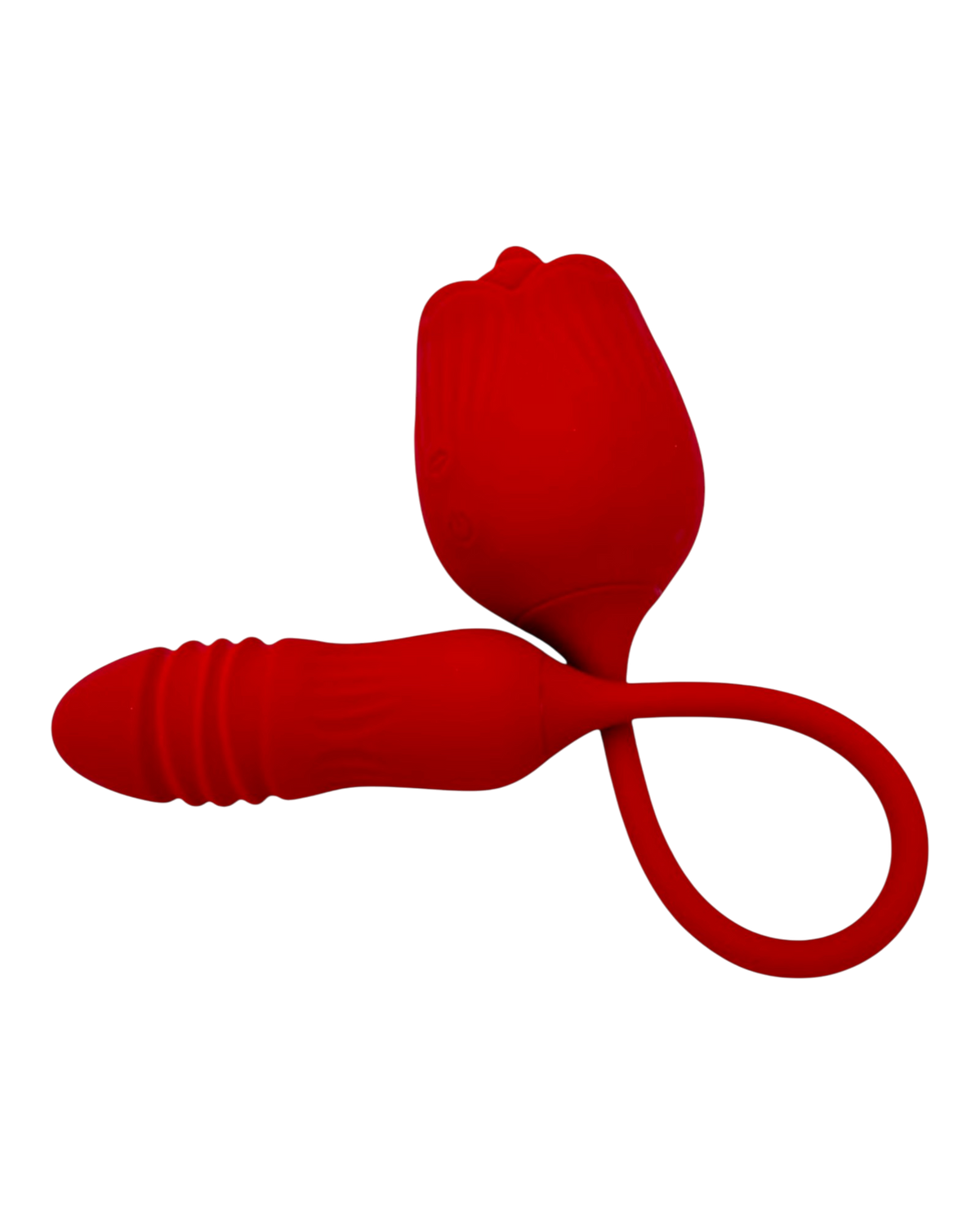 Vibrador Rosa Luxe con lengua estimuladora y pistón de 11 cm, diseño elegante y potente Glow & Vibe.