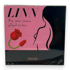 Vibrador doble Rosa Linn con 10 funciones de vibración y 10 modos de succión Glow & Vibe.