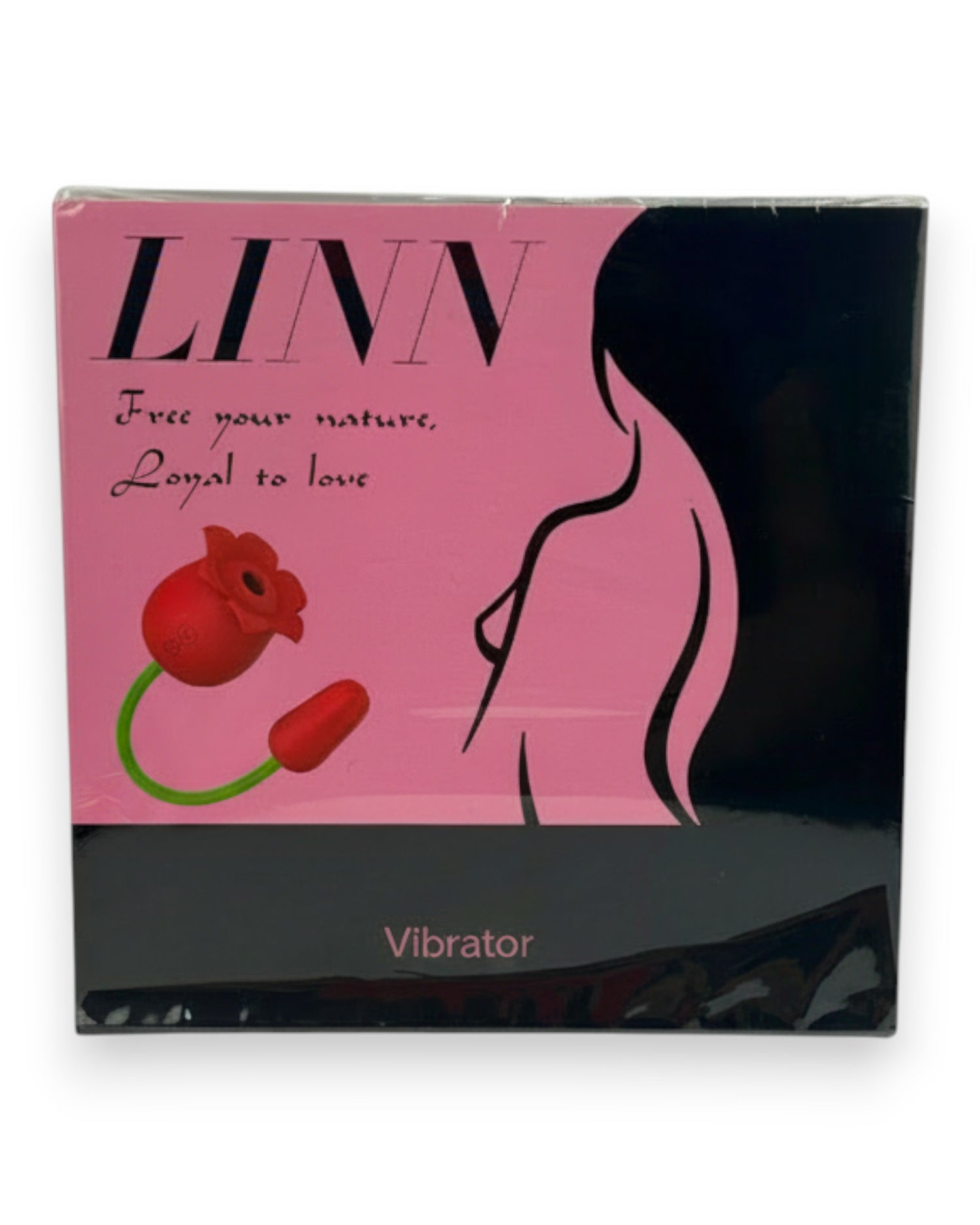 Vibrador doble Rosa Linn con 10 funciones de vibración y 10 modos de succión Glow & Vibe.