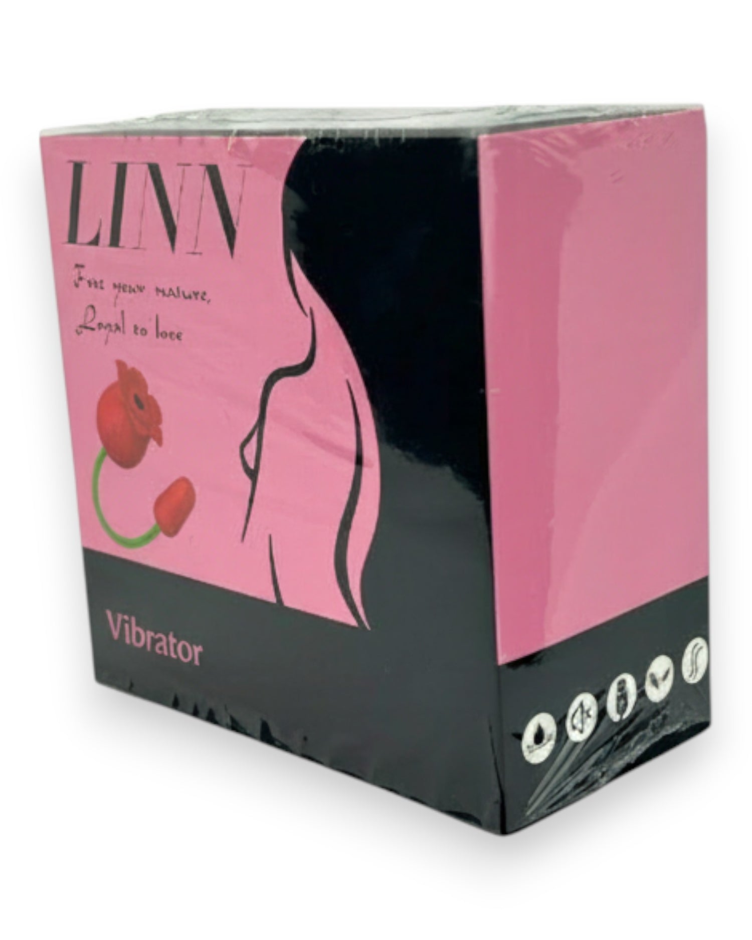 Vibrador doble Rosa Linn con 10 funciones de vibración y 10 modos de succión Glow & Vibe.