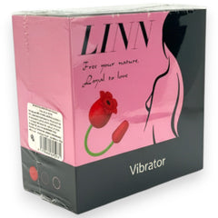 Vibrador doble Rosa Linn con 10 funciones de vibración y 10 modos de succión Glow & Vibe.