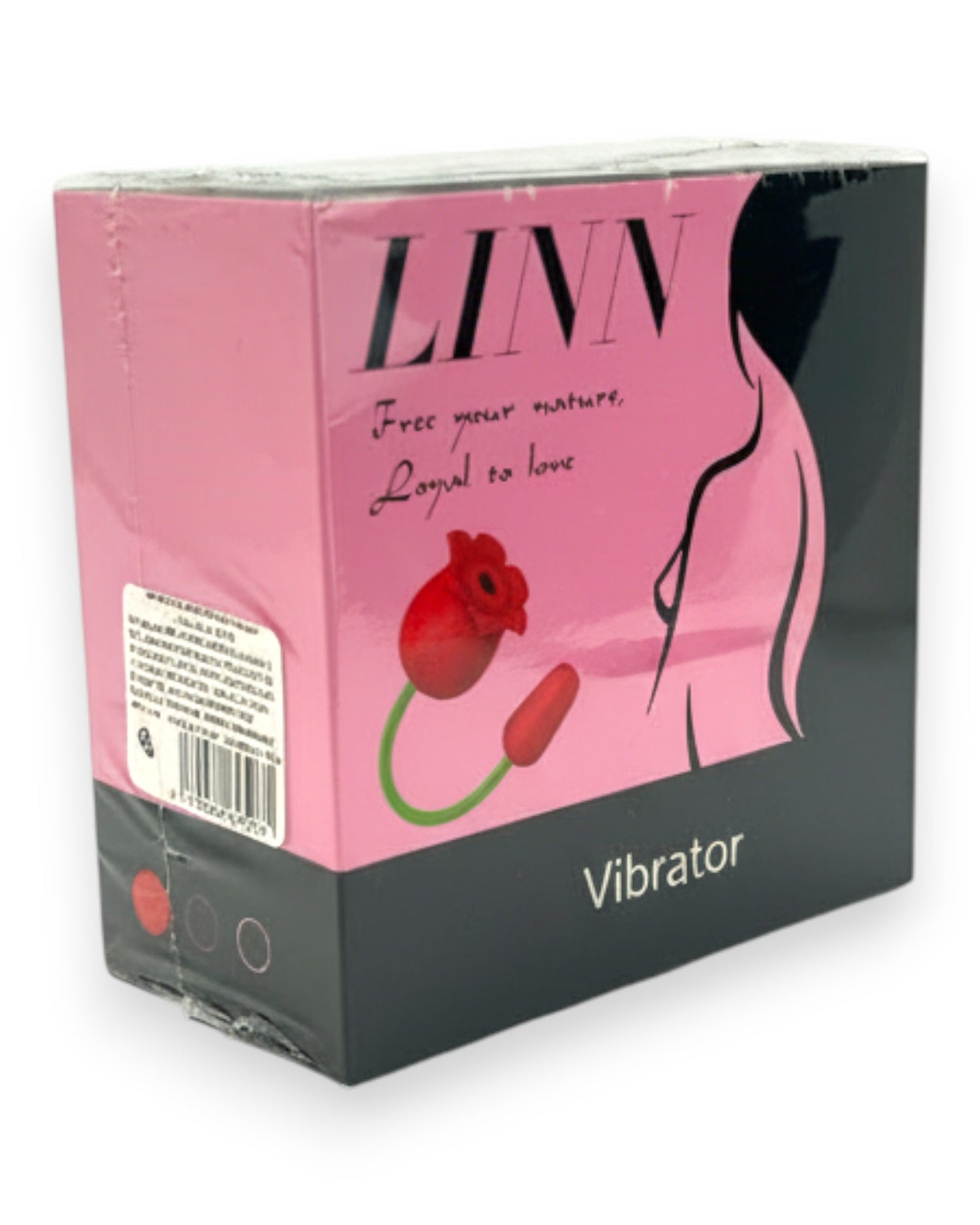 Vibrador doble Rosa Linn con 10 funciones de vibración y 10 modos de succión Glow & Vibe.