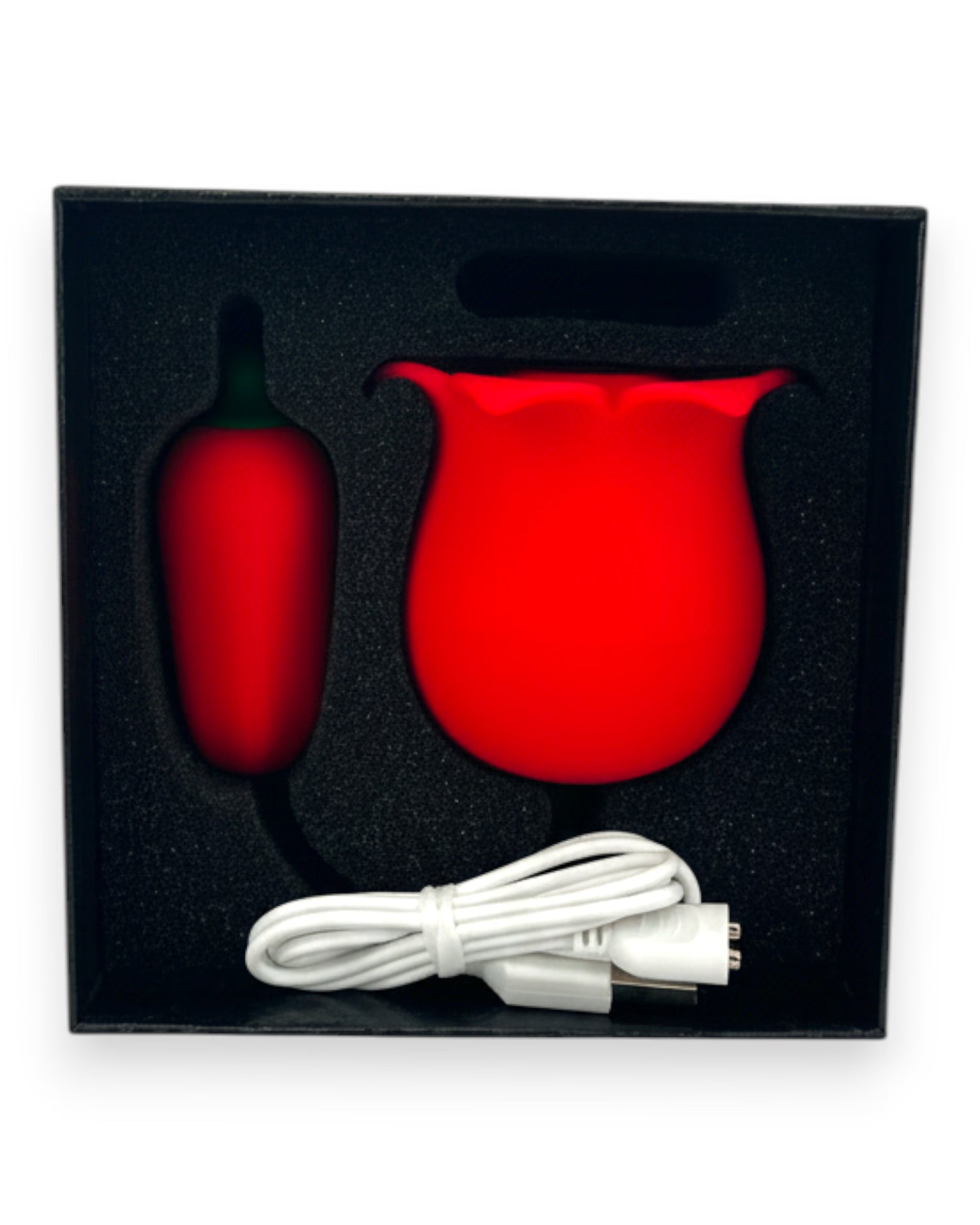 Vibrador doble Rosa Linn con 10 funciones de vibración y 10 modos de succión Glow & Vibe.