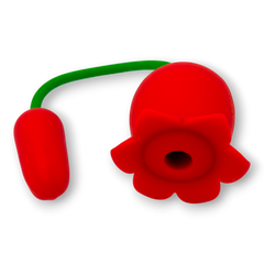 Vibrador doble Rosa Linn con 10 funciones de vibración y 10 modos de succión Glow & Vibe.