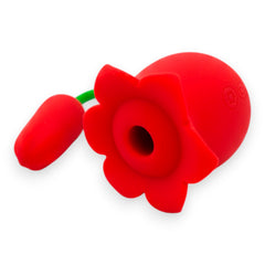 Vibrador doble Rosa Linn con 10 funciones de vibración y 10 modos de succión Glow & Vibe.