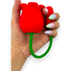 Vibrador doble Rosa Linn con 10 funciones de vibración y 10 modos de succión Glow & Vibe.