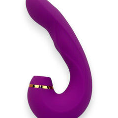 Vibrador Royal Pulse con 5 funciones de vibración y 10 modos de succión, diseño elegante Glow & Vibe.