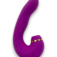 Vibrador Royal Pulse con 5 funciones de vibración y 10 modos de succión, diseño elegante Glow & Vibe.