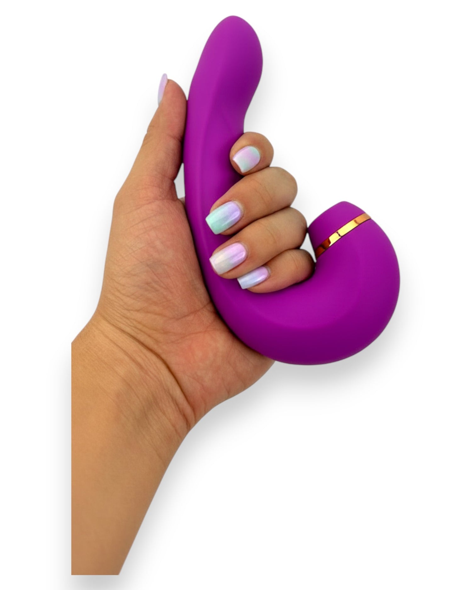 Vibrador Royal Pulse con 5 funciones de vibración y 10 modos de succión, diseño elegante Glow & Vibe.