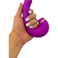 Vibrador Royal Pulse con 5 funciones de vibración y 10 modos de succión, diseño elegante Glow & Vibe.