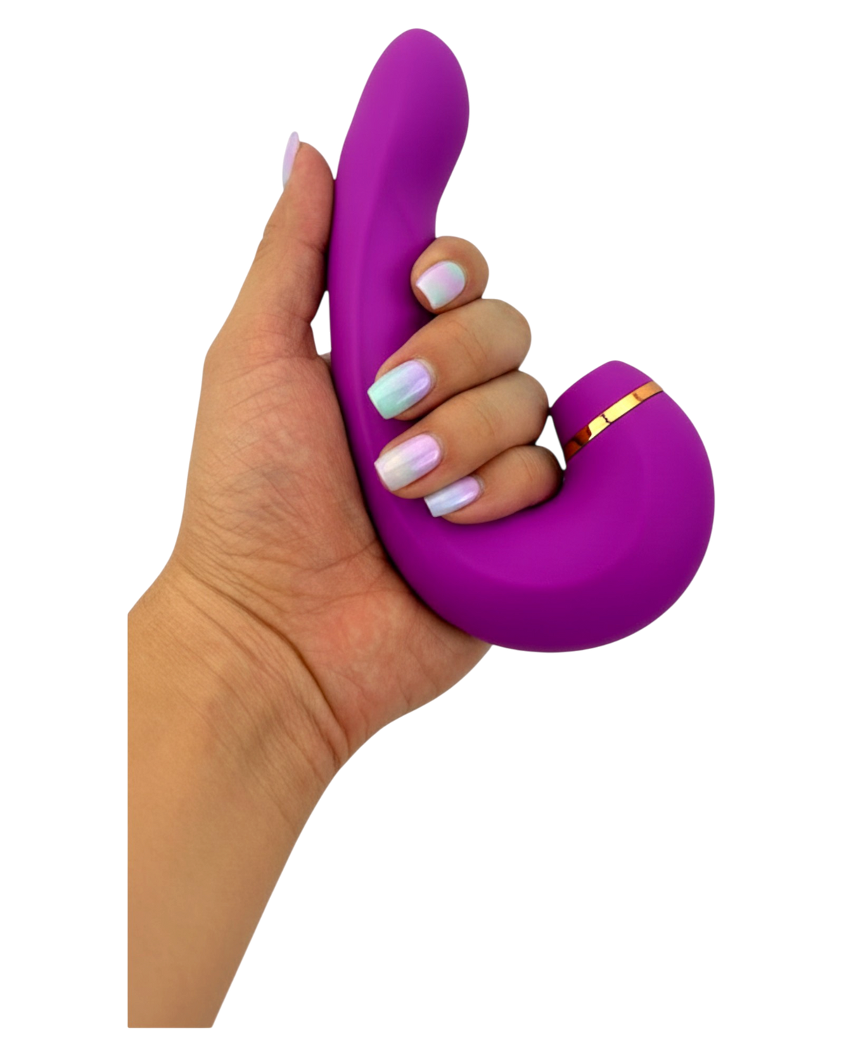 Vibrador Royal Pulse con 5 funciones de vibración y 10 modos de succión, diseño elegante Glow & Vibe.