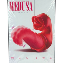 Doble vibrador Medusa Massage con estimulador de lengua y diseño vaginal de movimientos fuertes, Glow & Vibe.