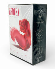 Doble vibrador Medusa Massage con estimulador de lengua y diseño vaginal de movimientos fuertes, Glow & Vibe.