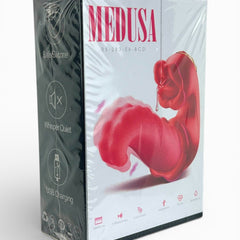 Doble vibrador Medusa Massage con estimulador de lengua y diseño vaginal de movimientos fuertes, Glow & Vibe.