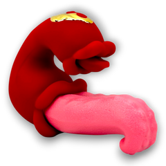 Doble vibrador Medusa Massage con estimulador de lengua y diseño vaginal de movimientos fuertes, Glow & Vibe.