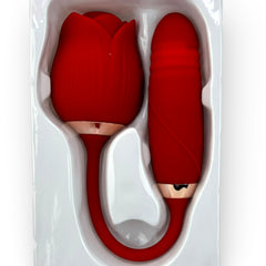 Vibrador Rosa Stroker con pistón, succionador y 10 funciones de vibración Glow & Vibe.