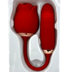 Vibrador Rosa Stroker con pistón, succionador y 10 funciones de vibración Glow & Vibe.