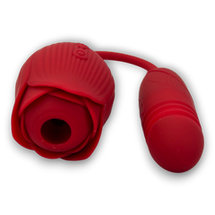 Vibrador Rosa Stroker con pistón, succionador y 10 funciones de vibración Glow & Vibe.