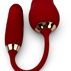 Vibrador Rosa Stroker con pistón, succionador y 10 funciones de vibración Glow & Vibe.