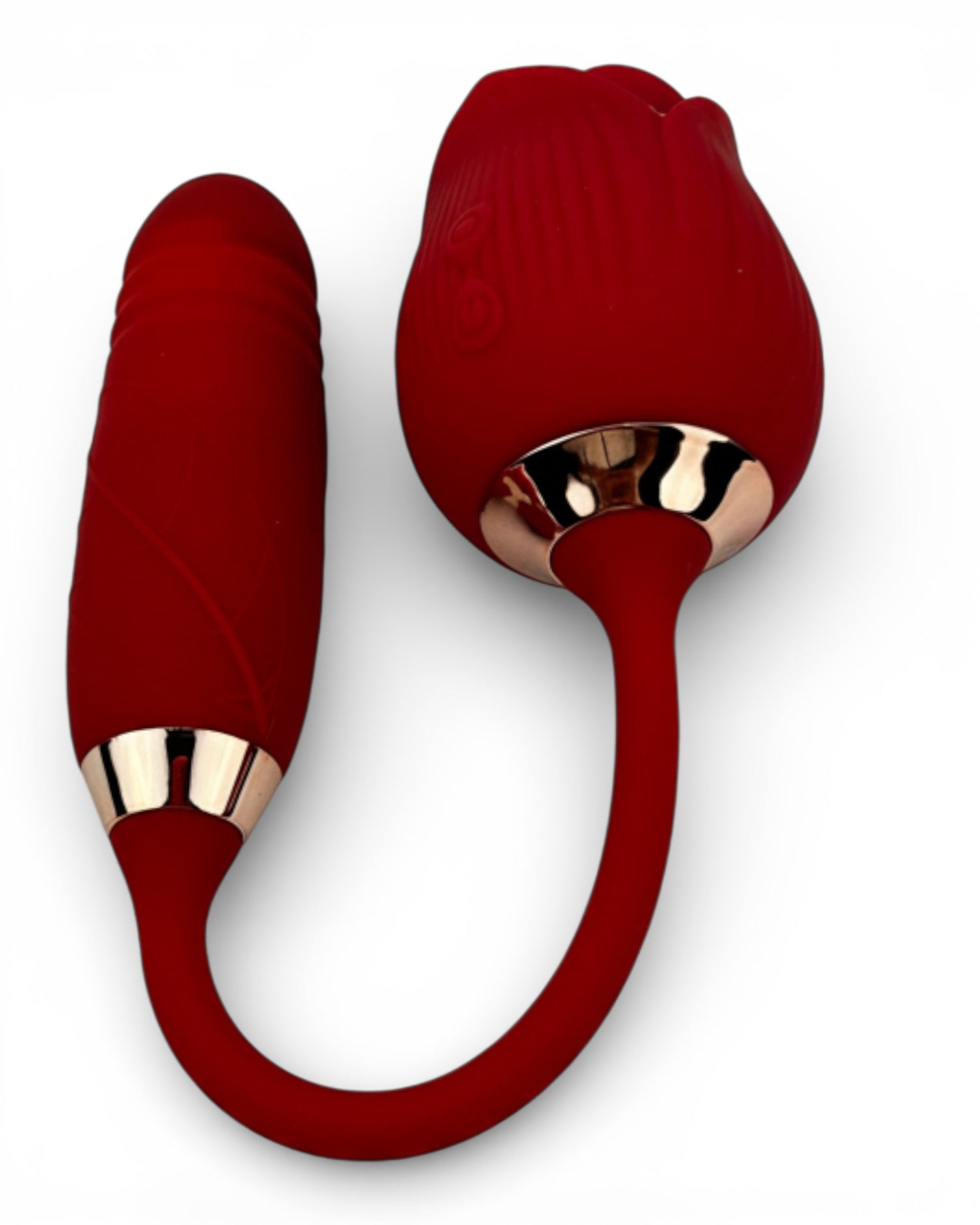 Vibrador Rosa Stroker con pistón, succionador y 10 funciones de vibración Glow & Vibe.