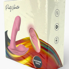 Vibrador Party Vibe con estimulador clitorial, diseño elegante y colorido Glow & Vibe.