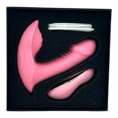 Vibrador Party Vibe con estimulador clitorial, diseño elegante y colorido Glow & Vibe.